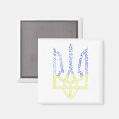 Ukraine-Wappen-Trident-Trendsub-Spiralmuster Magnet (Vorderseite/Rückseite)