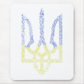 Ukraine-Wappen-Trident-Trendsub-Spiralmuster Mousepad (Vorne)
