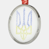 Ukraine-Wappen-Trident-Trendsub-Spiralmuster Ornament Aus Metall (Links)