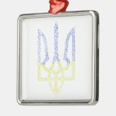 Ukraine-Wappen-Trident-Trendsub-Spiralmuster Ornament Aus Metall (Links)