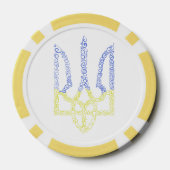 Ukraine-Wappen-Trident-Trendsub-Spiralmuster Pokerchips (Rückseite)