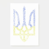Ukraine-Wappen-Trident-Trendsub-Spiralmuster Post-it Klebezettel (Vorderseite)