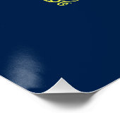 Ukraine-Wappen-Trident-Trendsub-Spiralmuster Poster (Ecke)