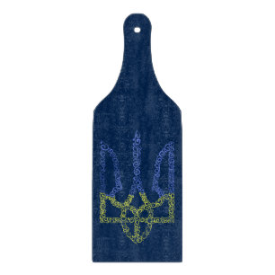 Ukraine-Wappen-Trident-Trendsub-Spiralmuster Schneidebrett