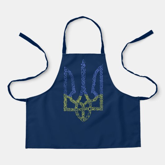 Ukraine-Wappen-Trident-Trendsub-Spiralmuster Schürze (Vorderseite)