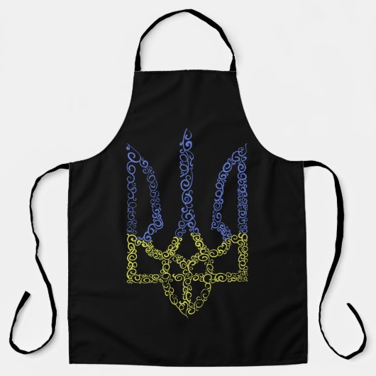 Ukraine-Wappen-Trident-Trendsub-Spiralmuster Schürze (Vorderseite)