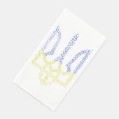 Ukraine-Wappen-Trident-Trendsub-Spiralmuster Serviette (Ecke)