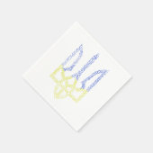 Ukraine-Wappen-Trident-Trendsub-Spiralmuster Serviette (Ecke)