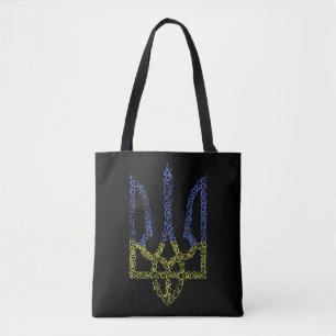 Ukraine-Wappen-Trident-Trendsub-Spiralmuster Tasche