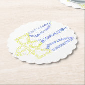 Ukraine-Wappen-Trident-Trendsub-Spiralmuster Untersetzer (angewinkelt)