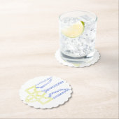 Ukraine-Wappen-Trident-Trendsub-Spiralmuster Untersetzer (Vor Ort)