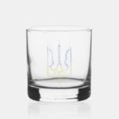 Ukraine-Wappen-Trident-Trendsub-Spiralmuster Whiskyglas (Rückseite)