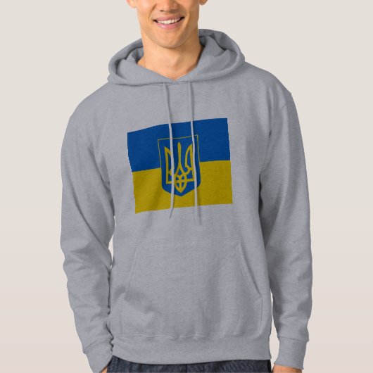 UKRAINE Wappen und Flagge Hoodie (Vorderseite)