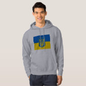 UKRAINE Wappen und Flagge Hoodie (Vorne ganz)