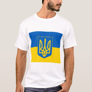 UKRAINE-Wappen und Flagge T-Shirt