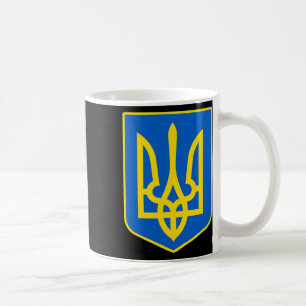 Ukraine Wappen zeigt ukrainischen Stolz Tryzub L Kaffeetasse