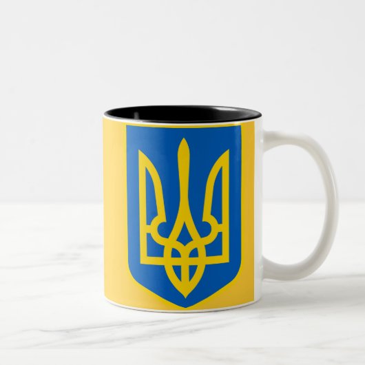 UKRAINE-WAPPEN ZWEIFARBIGE TASSE (Rechts)