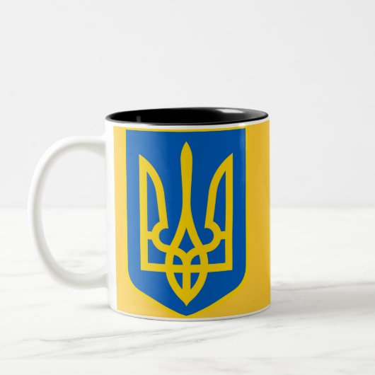 UKRAINE-WAPPEN ZWEIFARBIGE TASSE (Links)