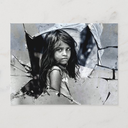 Ukraine War on Children Postkarte (Vorderseite)