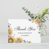 Ukraine Wasserfarbe Vielen Dank Postcard Dankeskarte (Stehend Vorderseite)