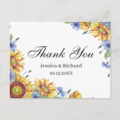 Ukraine Wasserfarbe Vielen Dank Postcard Postkarte (Vorderseite)