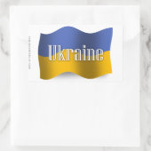 Ukraine Waving Flag Rechteckiger Aufkleber (Tasche)