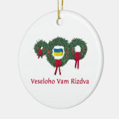 Ukraine-Weihnachten 2 Keramikornament (Links)