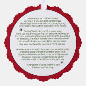 Ukraine Weihnachts-Geschichte Ornament Karte (Rückseite)