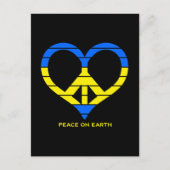 Ukraine Weltfrieden Shirt Retro Peace Liebe U Postkarte (Vorderseite)