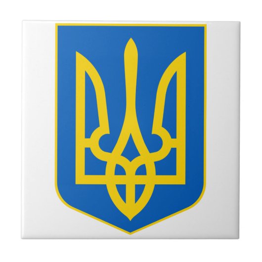 Ukraine wenig Wappen Fliese (Vorderseite)