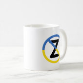 Ukraine-Widerstandssymbol - ich stehe mit der Ukra Kaffeetasse (VorderseiteRechts)