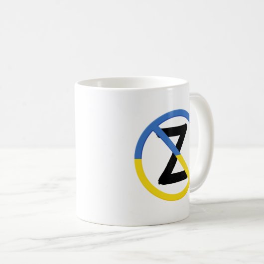 Ukraine-Widerstandssymbol - ich stehe mit der Ukra Kaffeetasse (VorderseiteRechts)