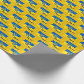 Ukraine Wrapping Paper, ukrainische Flag patriotis Geschenkpapier (Ecke)