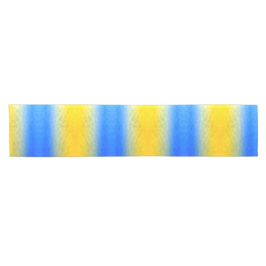 Ukraine yellow blue geometric mesh pattern kurzer tischläufer (Horizontal)