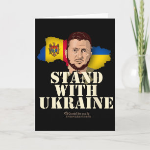 Ukraine Zelensky Flaggen der Republik Moldau und Karte