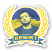 Ukraine Zelensky Resist Aufkleber (Vorderseite)