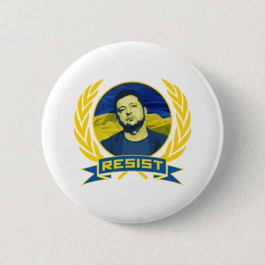 Ukraine Zelensky Resist Button (Vorderseite)