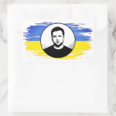 Ukraine Zelenskyj-blaue gelbe Flagge Rechteckiger Aufkleber (Tasche)