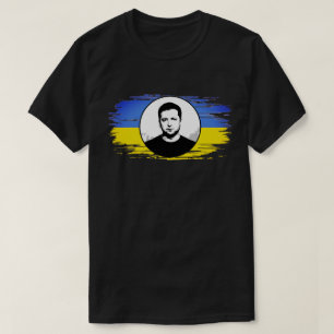 Ukraine Zelenskyj-blaue gelbe Flagge T-Shirt