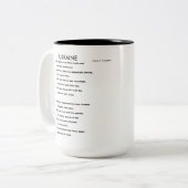 UKRAINE ZWEIFARBIGE TASSE (Vorderseite Links)