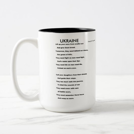 UKRAINE ZWEIFARBIGE TASSE (Links)
