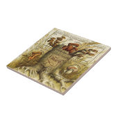 Ukrainer Hryb (Pilz) Keramik-Fliese Fliese (Seite)