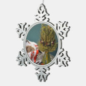 Ukrainer Kutya und Didukh Schneeflocken Zinn-Ornament (Rechts)