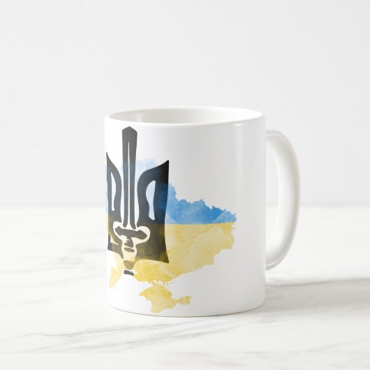 Ukrainer Tryzub Tasse (VorderseiteRechts)