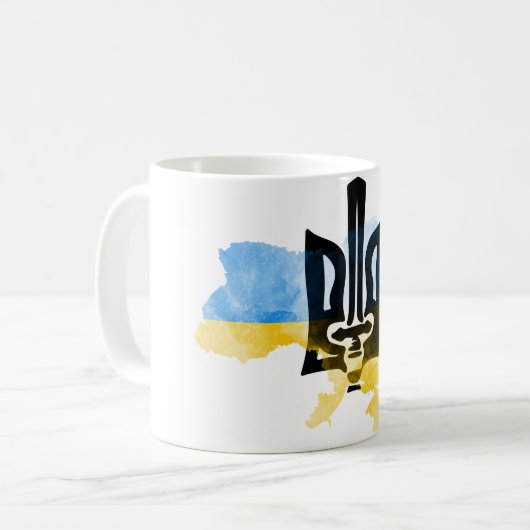 Ukrainer Tryzub Tasse (Vorderseite Links)