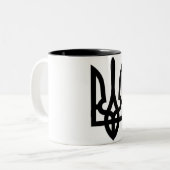 Ukrainer Tryzub Zweifarbige Tasse (Vorderseite Links)