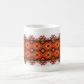 Ukrainer Vyshyvanka Hutsul Stickerei-Orangen-Tasse Kaffeetasse (Mittel)