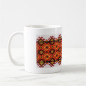 Ukrainer Vyshyvanka Hutsul Stickerei-Orangen-Tasse Kaffeetasse (Links)