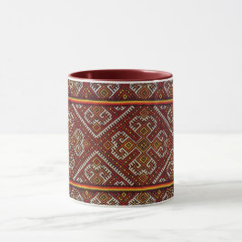 Ukrainer Vyshyvanka Rot-Spirale-Stickerei-Tasse Tasse