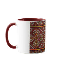 Ukrainer Vyshyvanka Rot-Spirale-Stickerei-Tasse